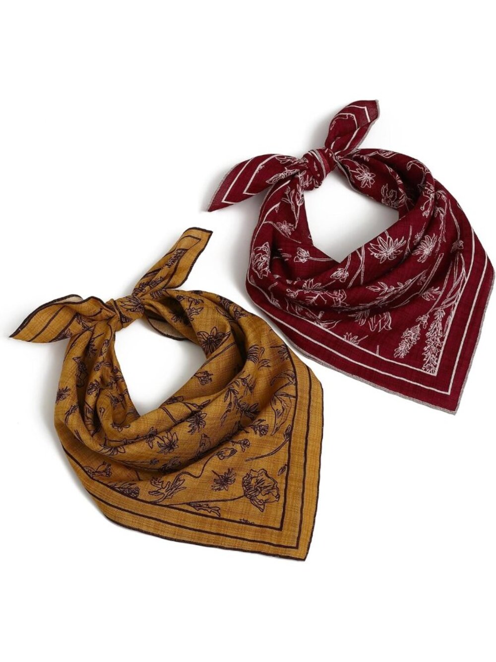 Soft Cotton Viscose Bandana 22"x22" | Multi-Purpose Headband & Hair Scarf